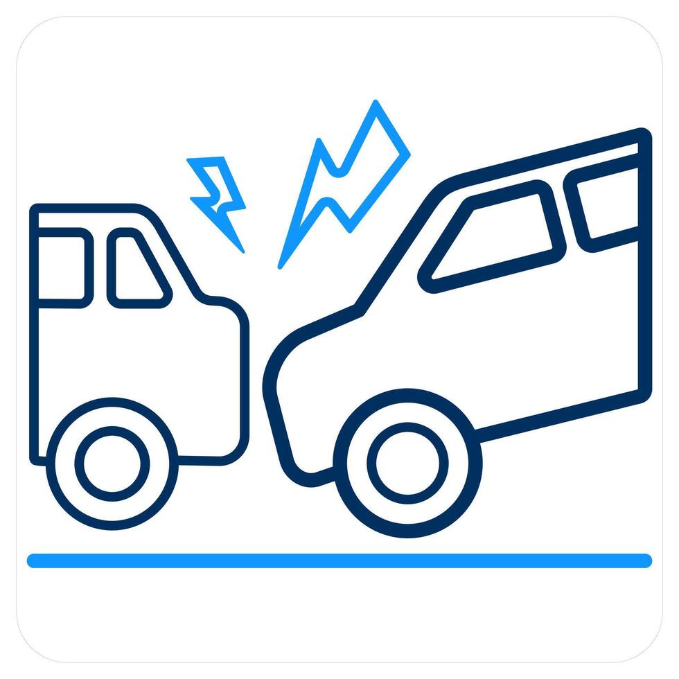 Car Accident and cars icon concept vector