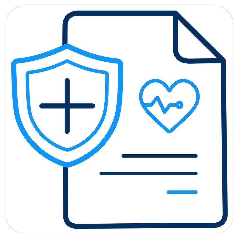 Health Insurance and policy icon concept vector