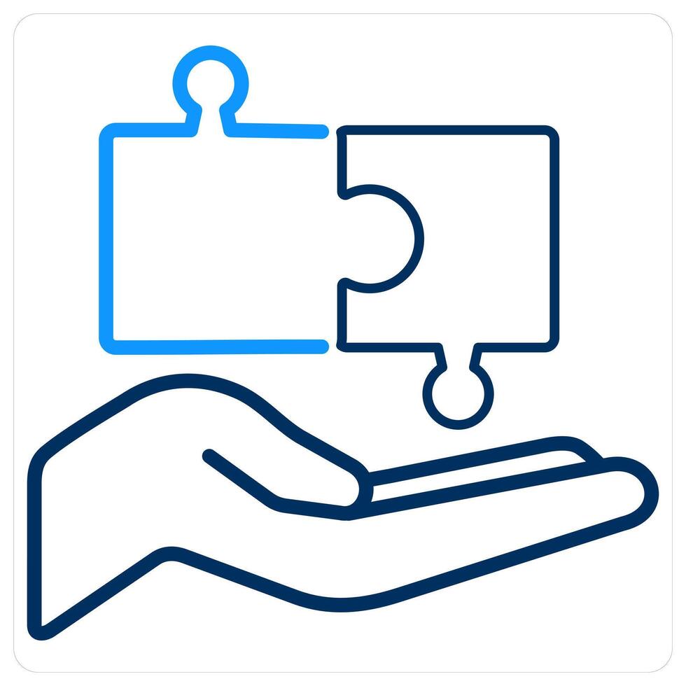 Management and puzzle icon concept vector