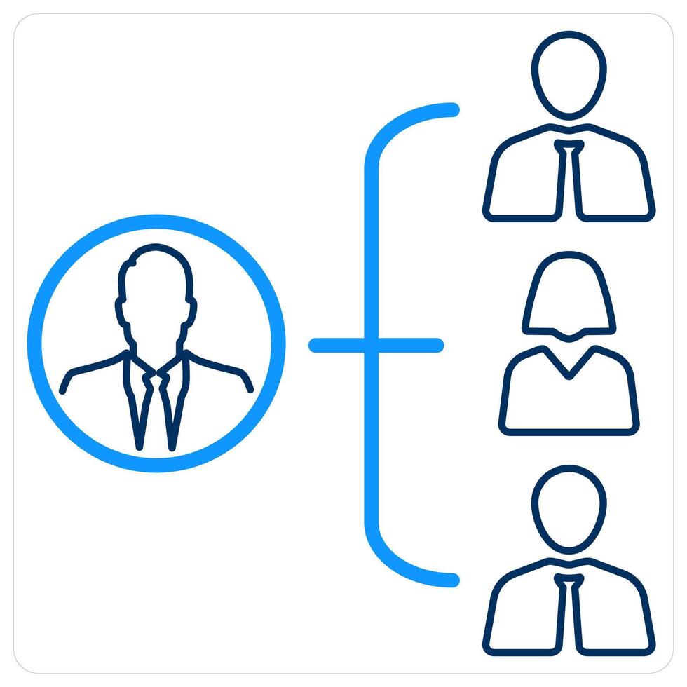 Hierarchy and group icon concept vector