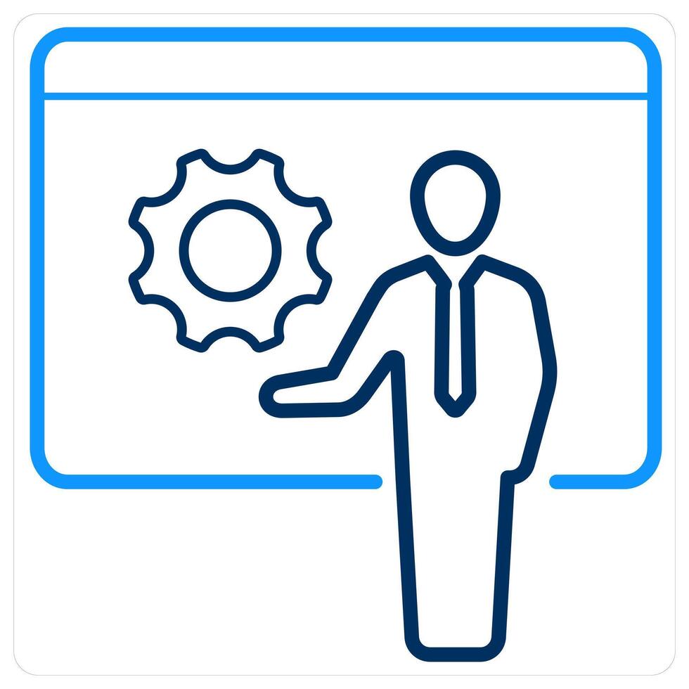 Mentor and presentation icon concept vector