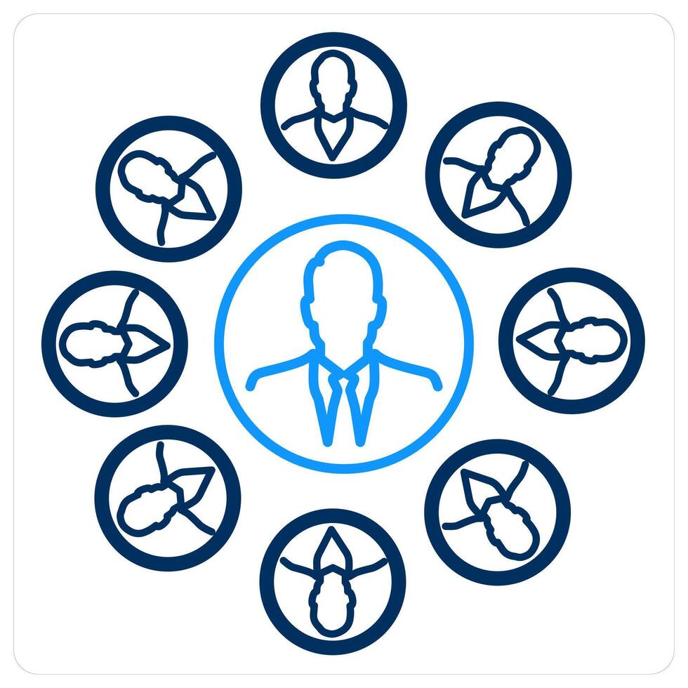 Connection and people icon concept vector
