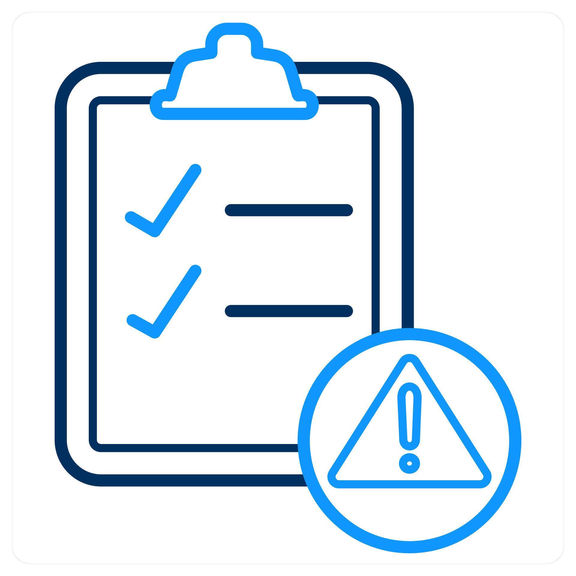 Warning List And Checklist Icon Concept 52640673 Vector Art at Vecteezy