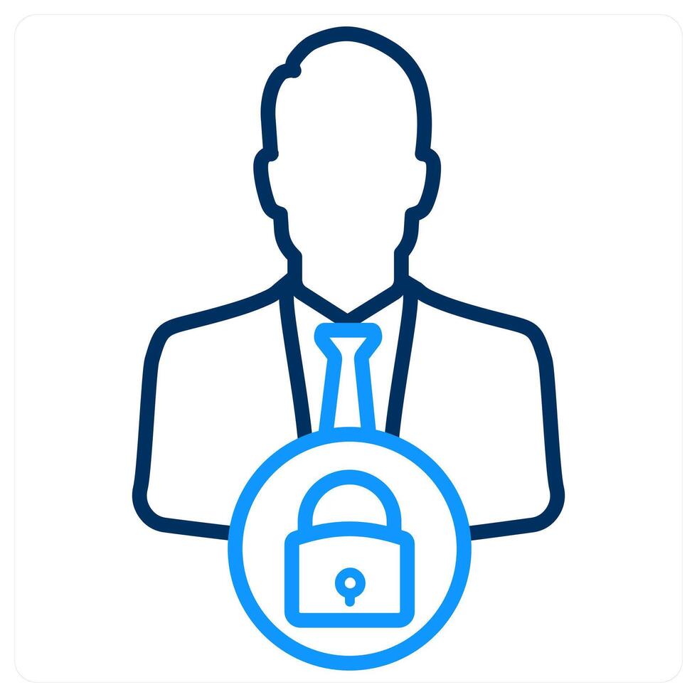 Profile Lock And Account Icon Concept vector