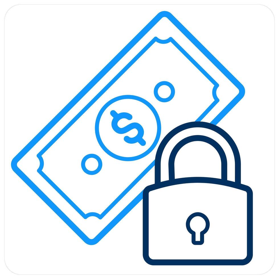 Secured Loan and secured loan icon concept vector
