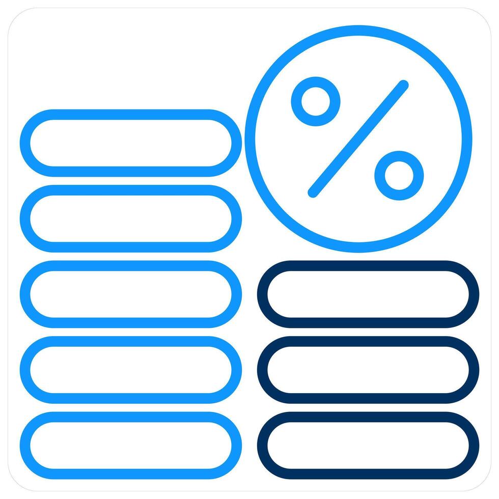 Interest Percent and market icon concept vector