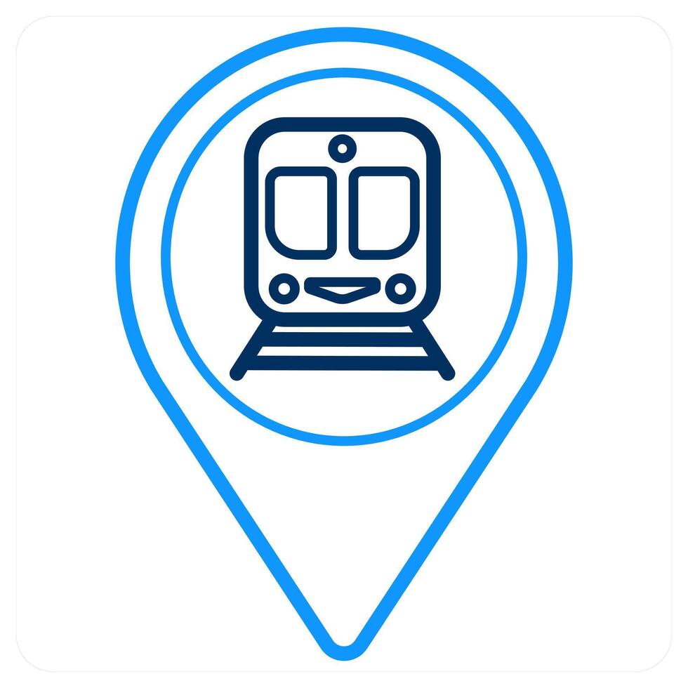 train location and location icon concept vector