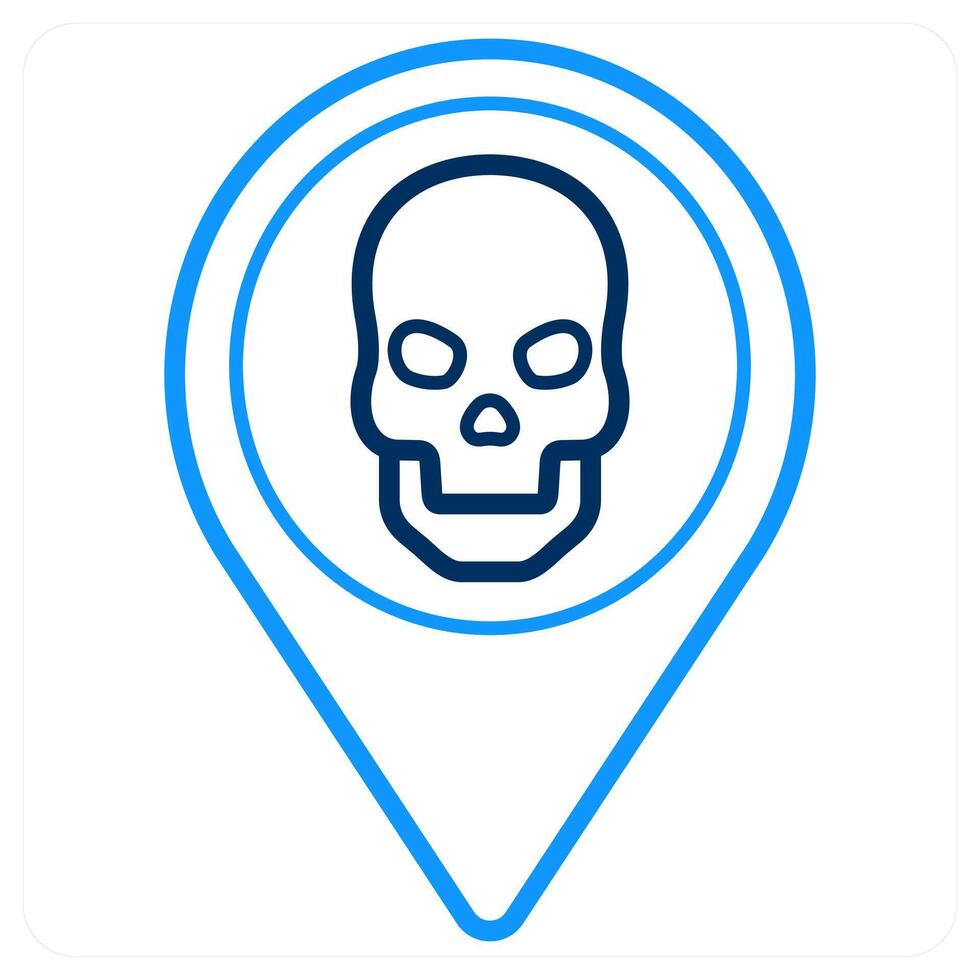 danger and location icon concept vector