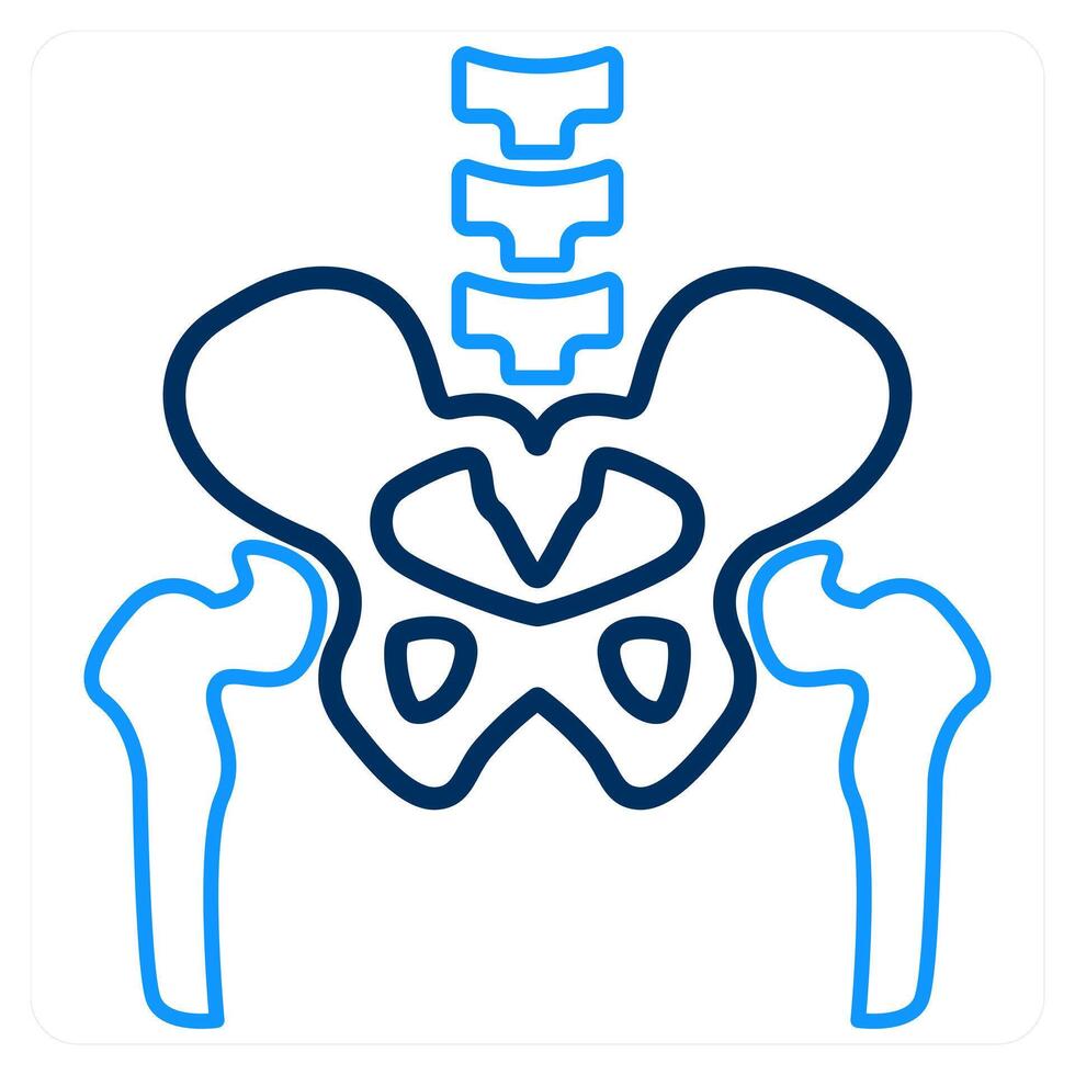 Pelvic Bone and human icon concept vector