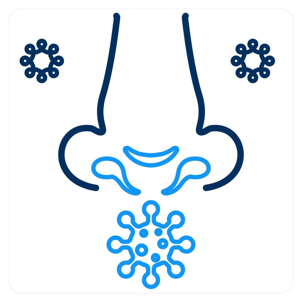 Allergy and nose icon concept vector