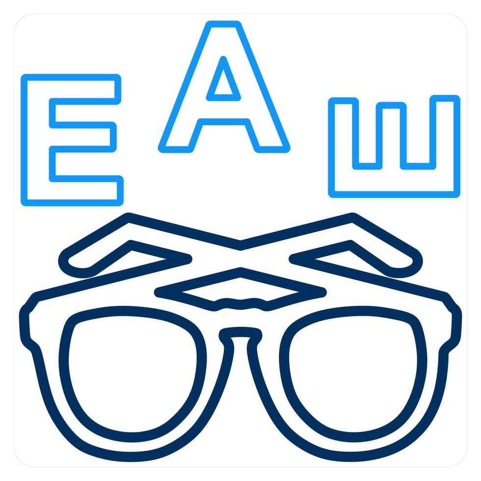 Eye Test and eye test icon concept vector