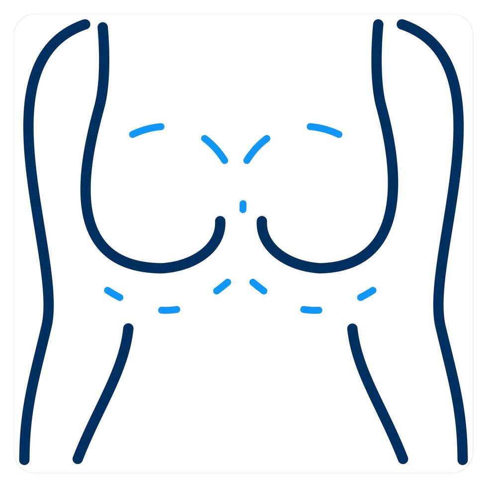 Breast Augmentation and plastic surgery icon concept vector