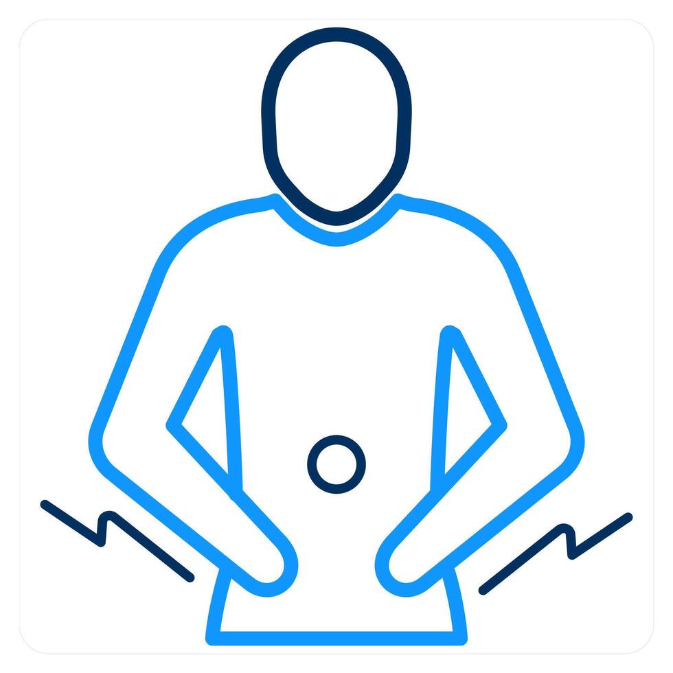 Diarrhea and pain icon concept vector