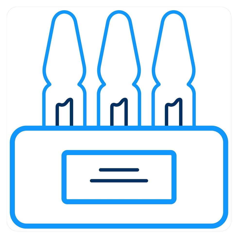 Ampoule and drug icon concept vector