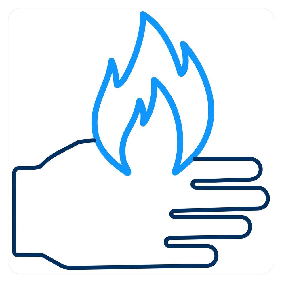Burn and fire icon concept vector