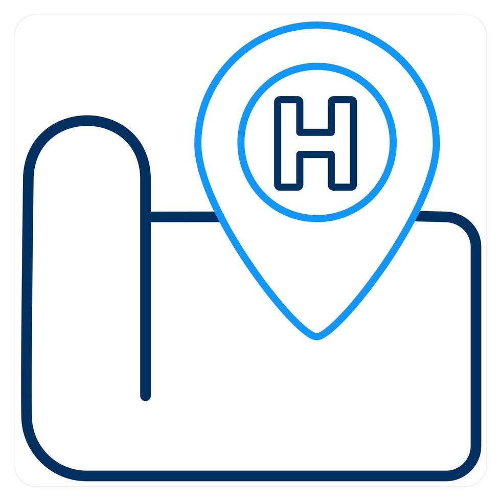 Hospital Location and map icon concept vector