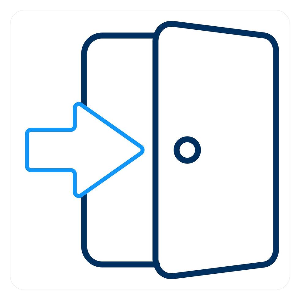 Door Enter and enter icon concept vector