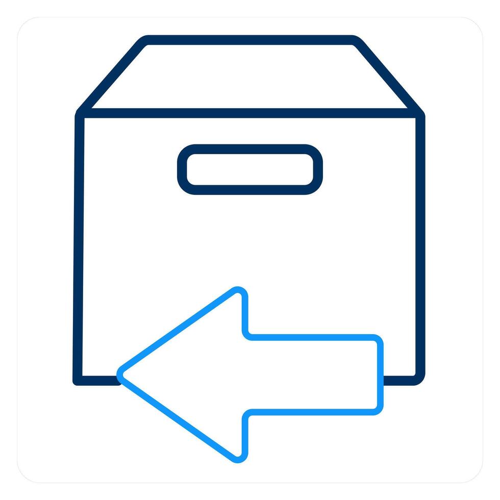 Returned Parcel and refused icon concept vector