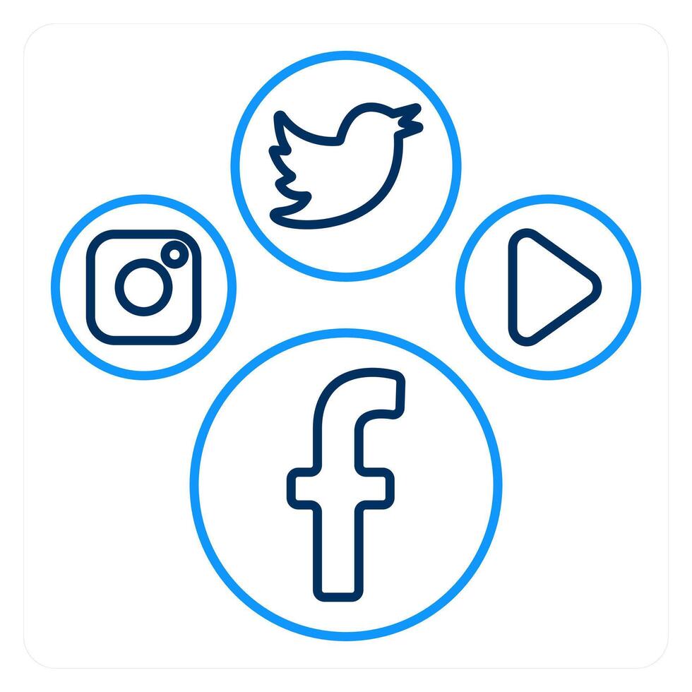 Social Media and apps icon concept vector