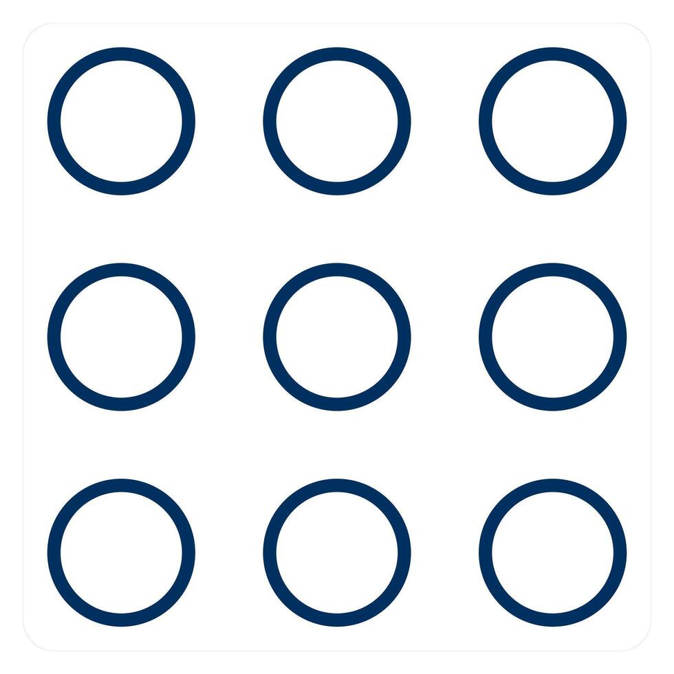 Dots Grid and grid icon concept vector