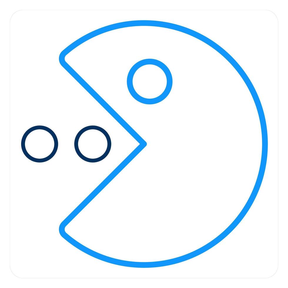 Packman and monster icon concept vector