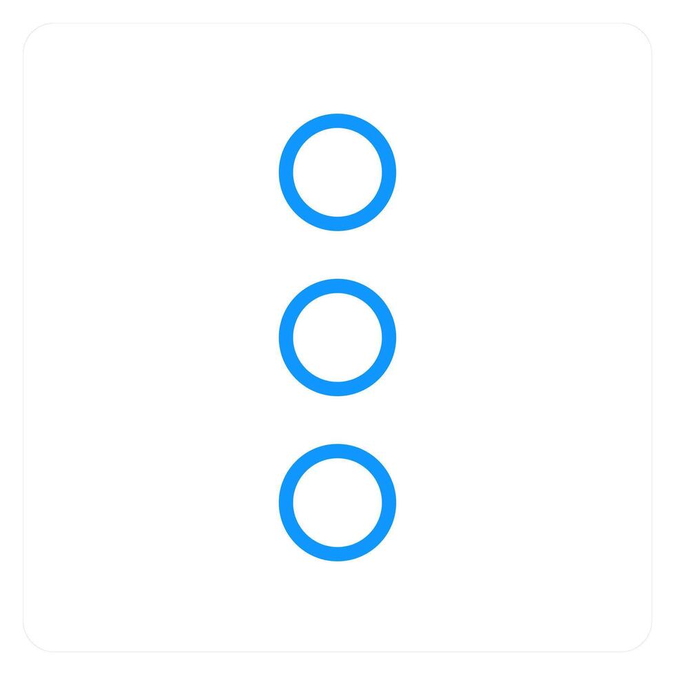 Verticle Dots and more icon concept vector
