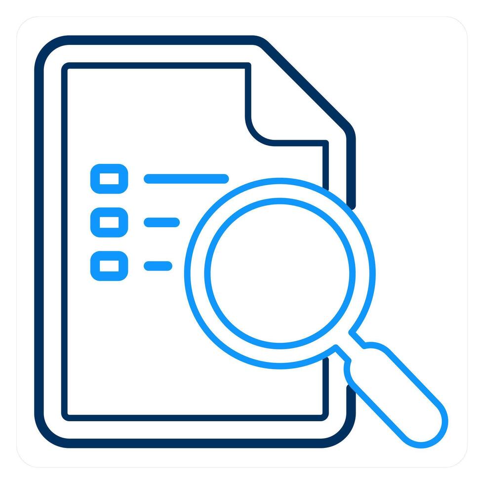 Search Document and finding icon concept vector