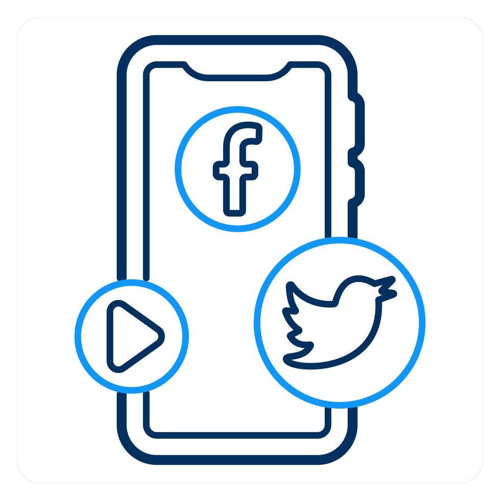 Social Media Mobile and apps icon concept vector