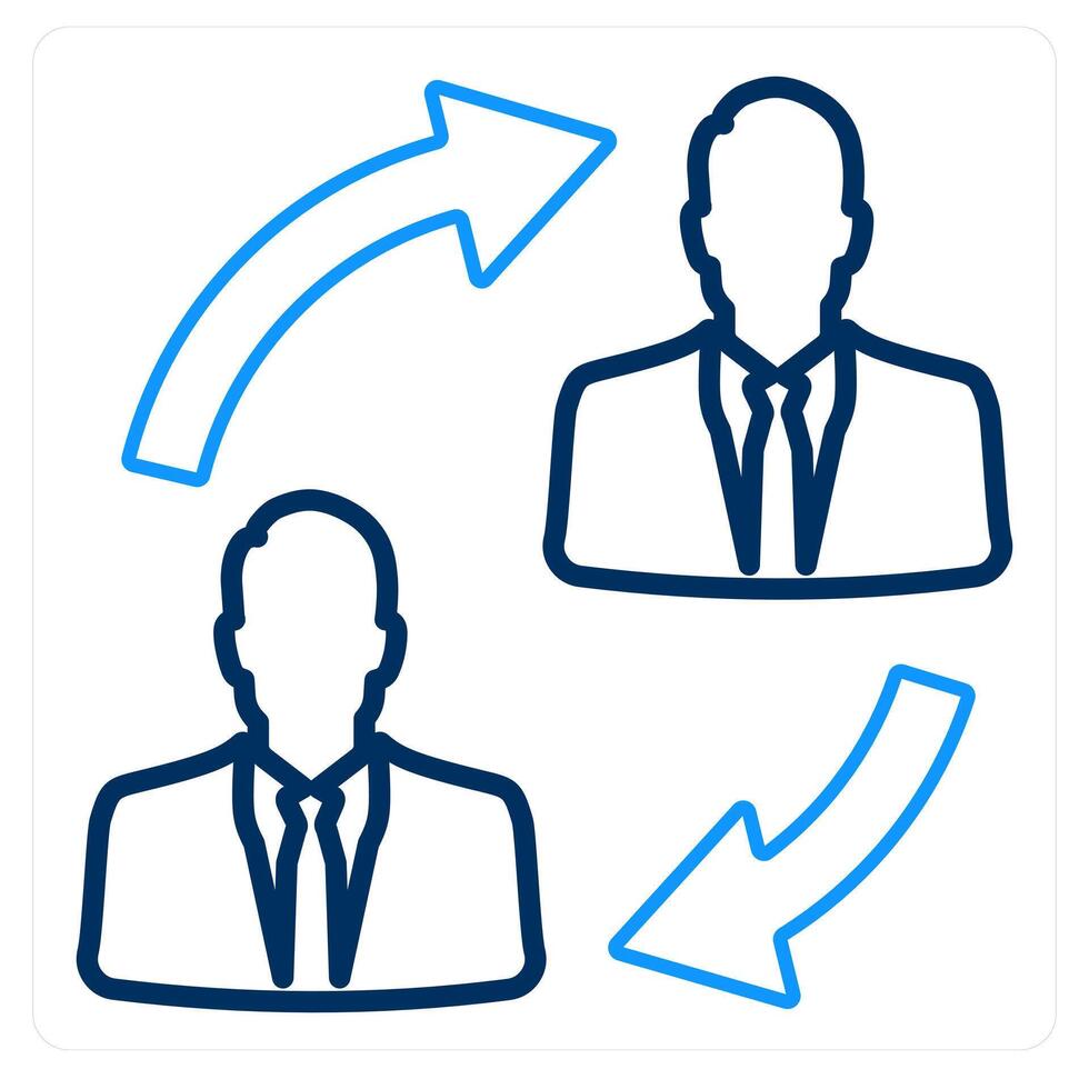Duties transfer and share icon concept vector
