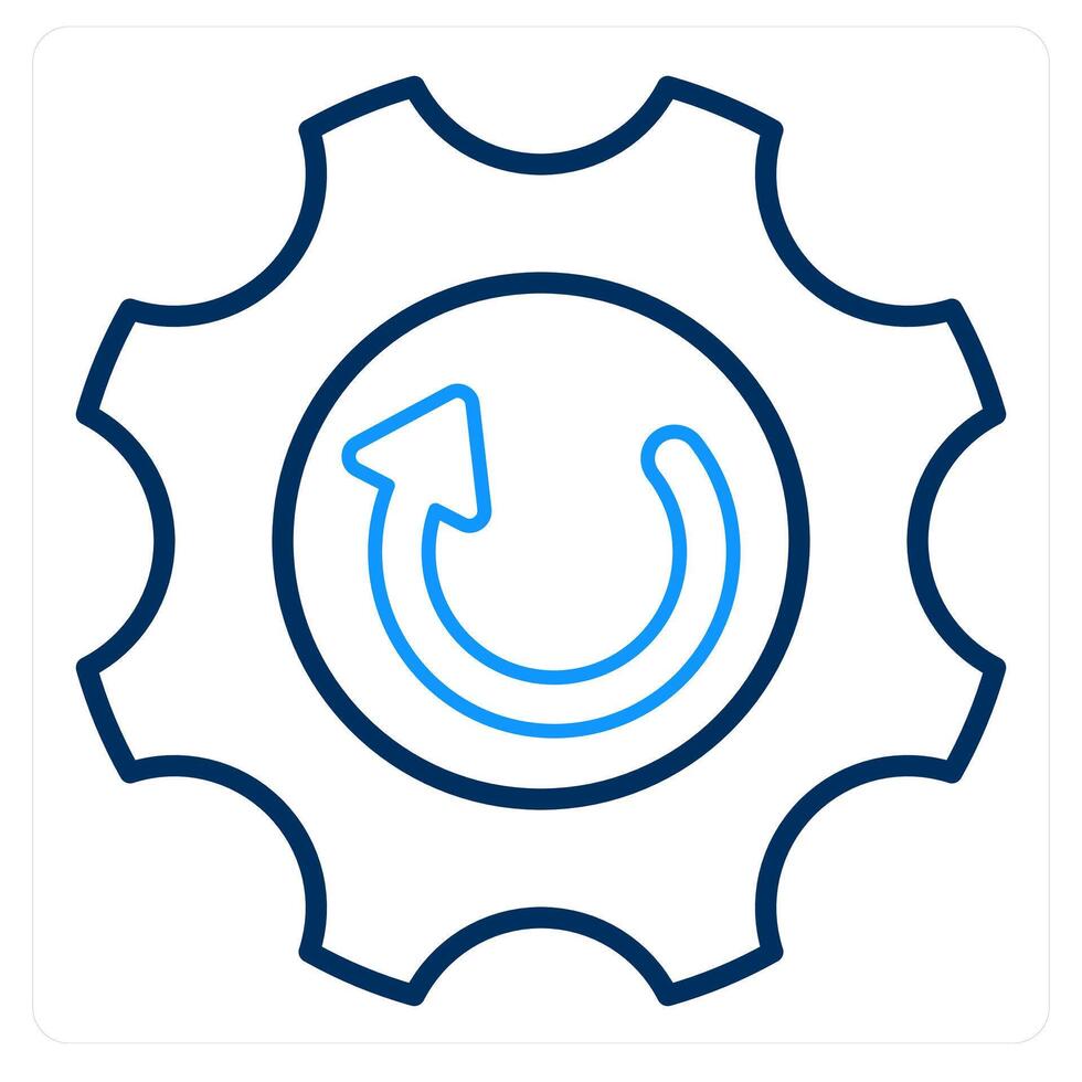 Update Settings and gear icon concept vector