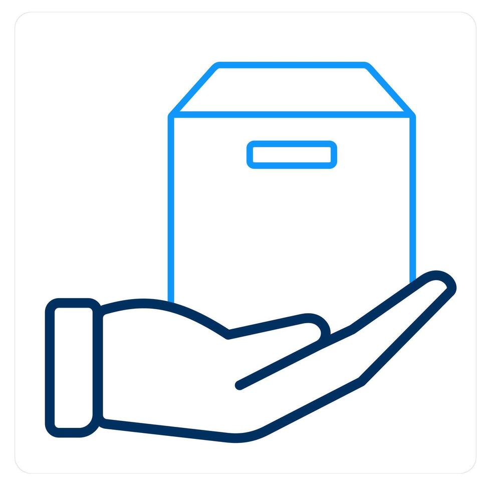 Parcel and parcel icon concpet vector