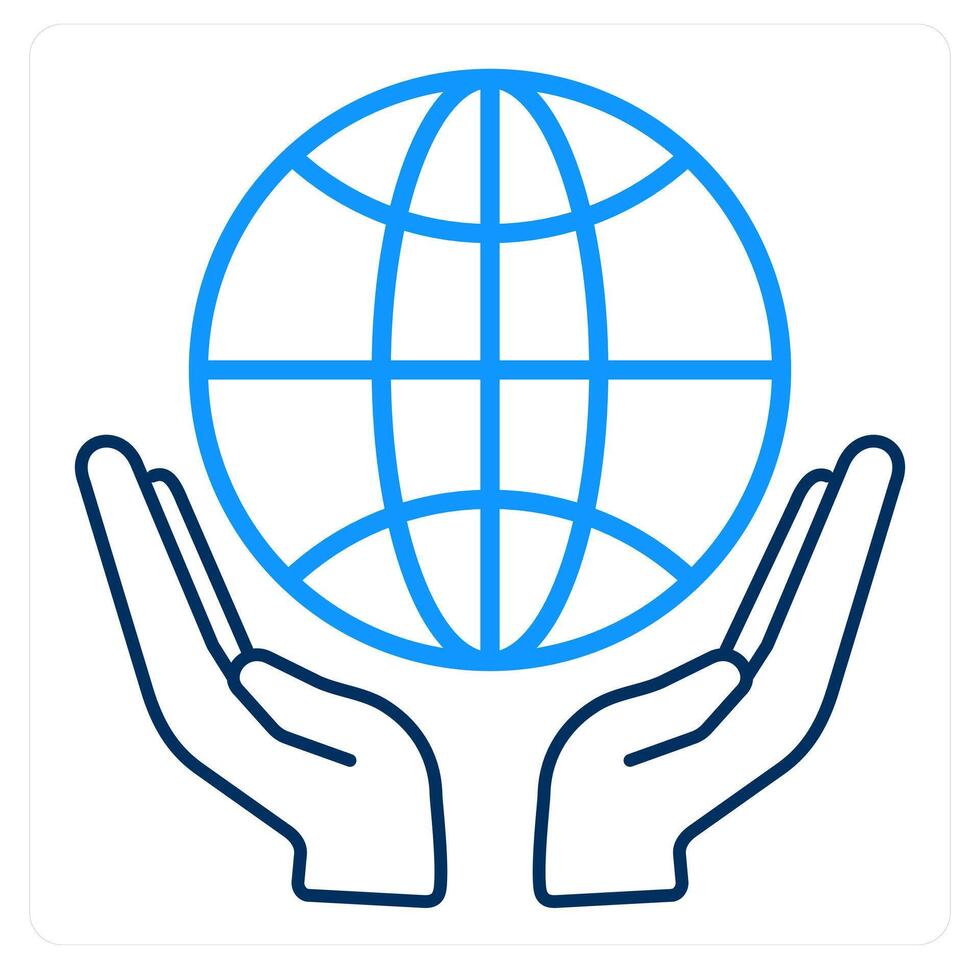 Save Earth and earth icon concept vector