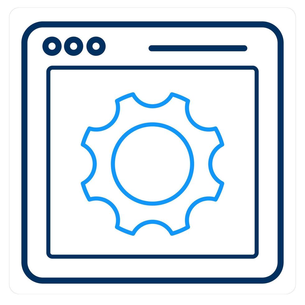 Webpage Settings and internet icon concept vector