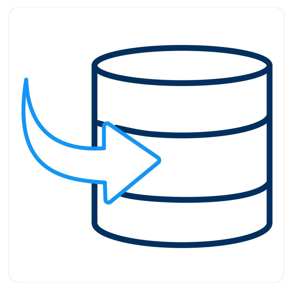 Received data and database icon concept vector