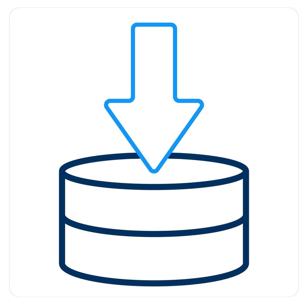 Server Download and database icon concept vector