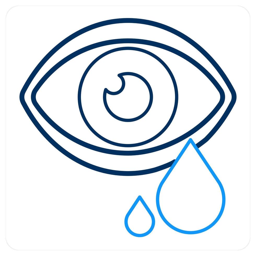 Tears and eye icon concept vector