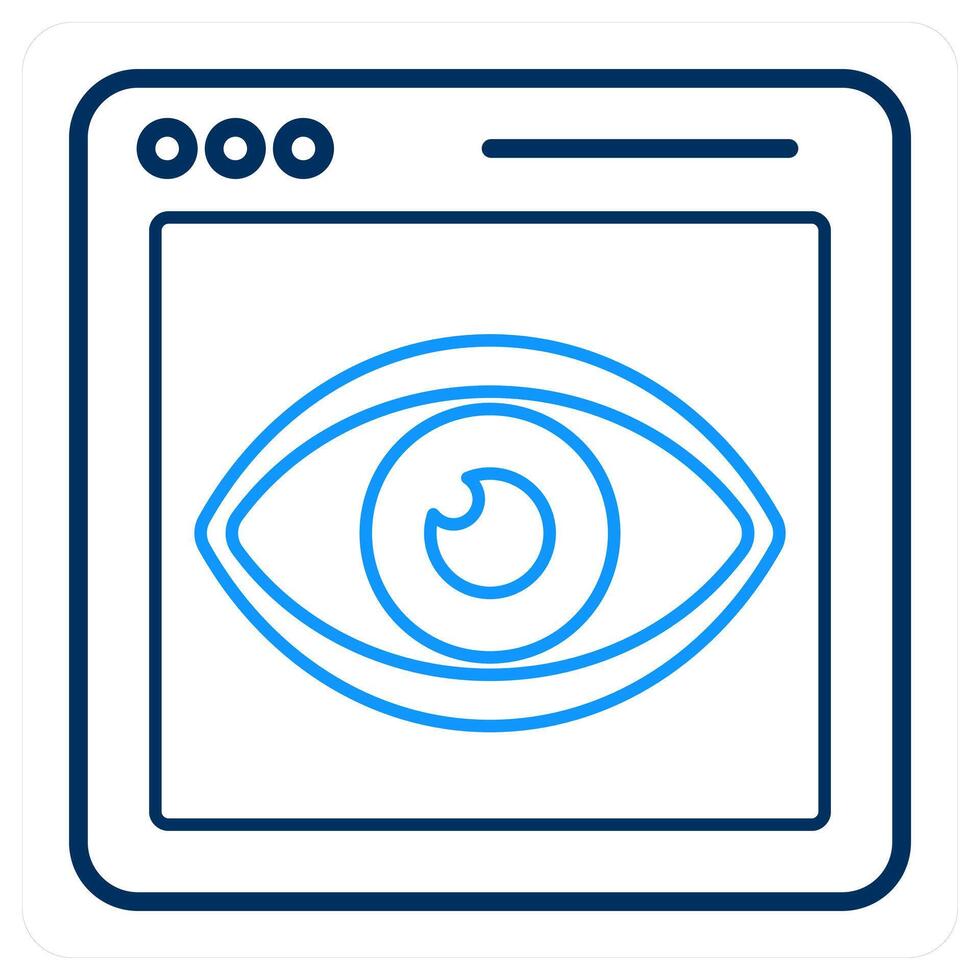 Site Vision and online icon concept vector