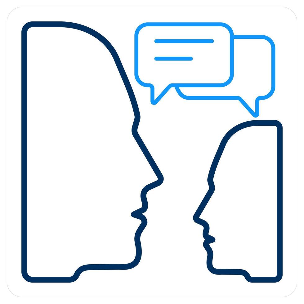 Communication and discussion icon concept vector