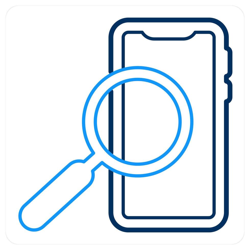Mobile Search and phone icon concept vector