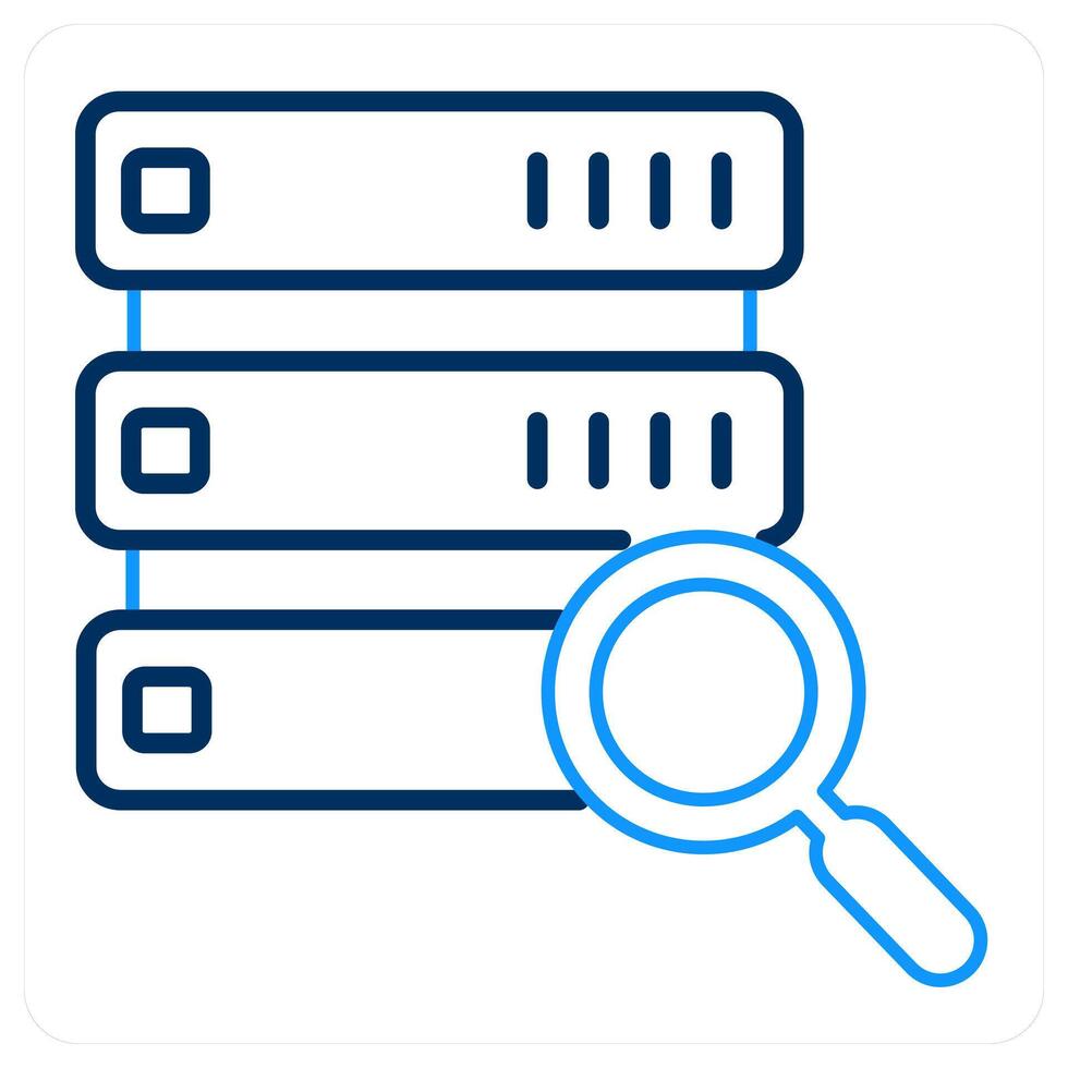 Search Data and find icon concept vector