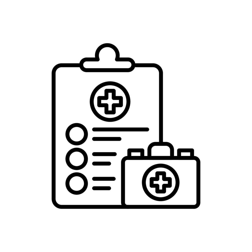 Health Guidelines Outline Icon, illustration vector