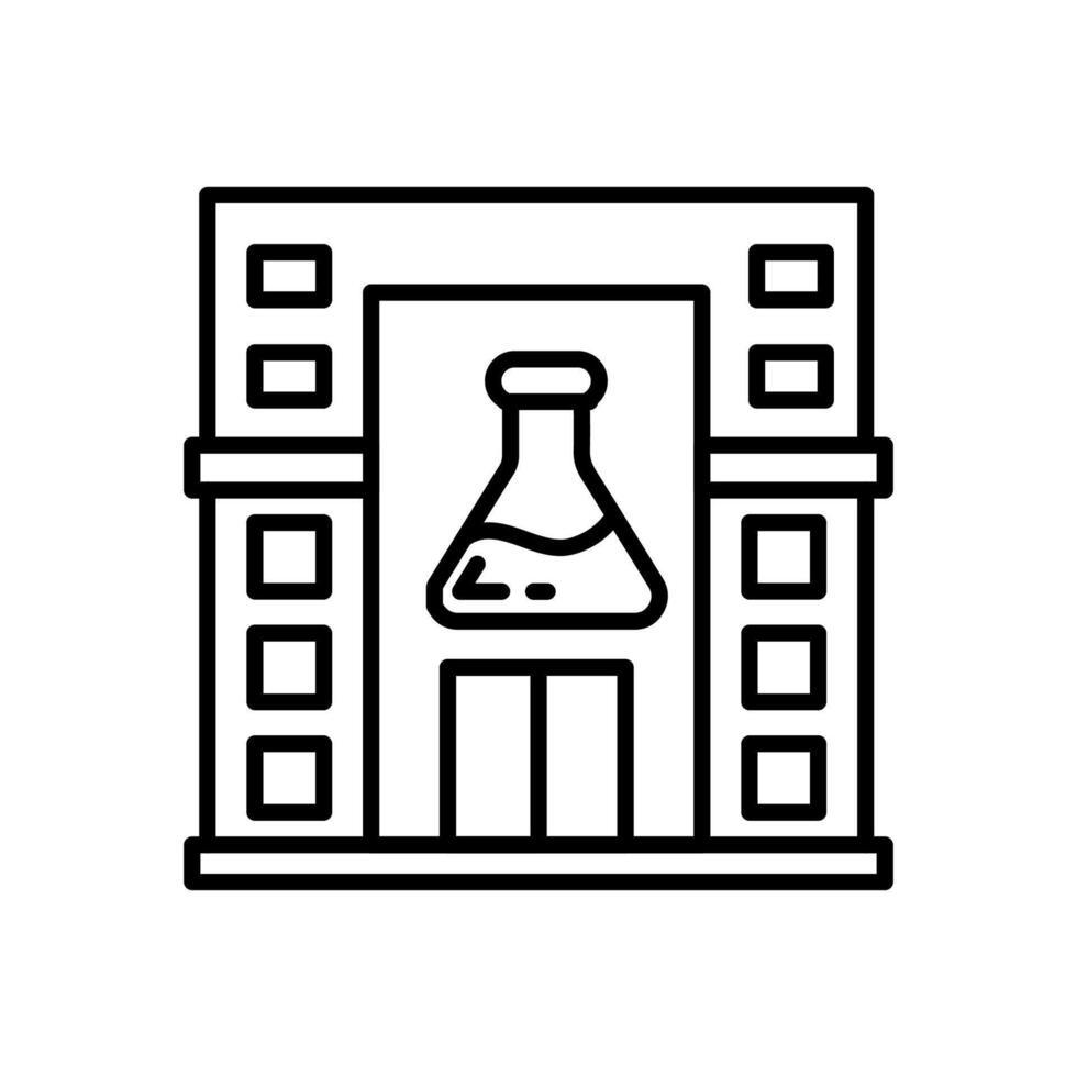 Laboratory Center Outline Icon, illustration vector