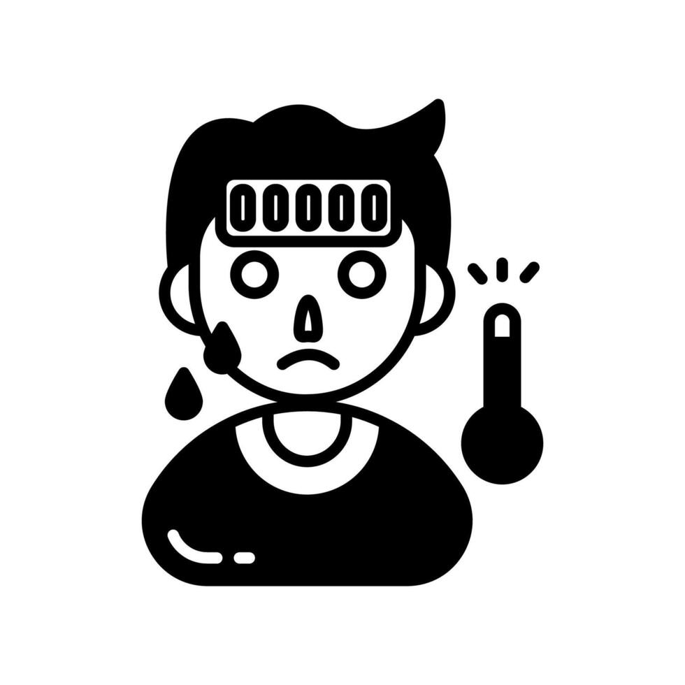 Contagious Glyph Icon, illustration vector