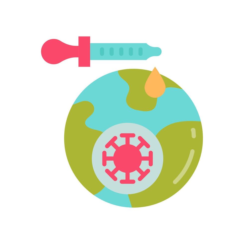 Virus Spread Flat Icons, illustration vector