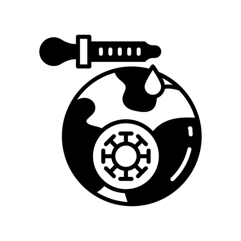 Virus Spread Glyph Icon, illustration vector