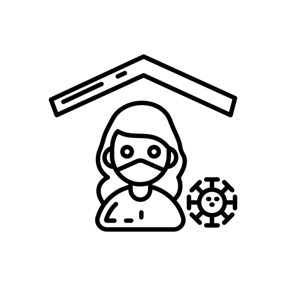 Quarantine Outline Icon, illustration vector