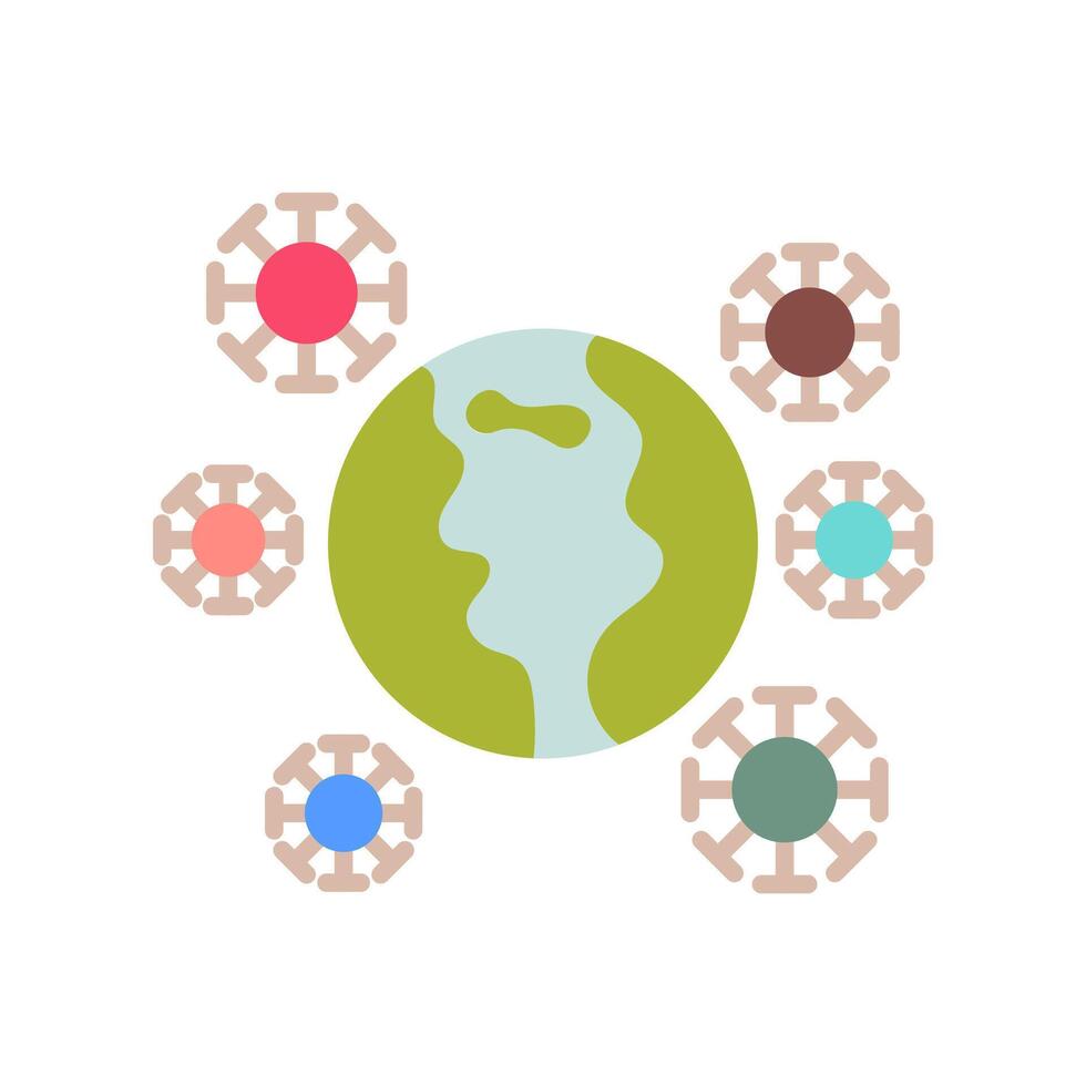 Pandemic Flat Icons, illustration vector