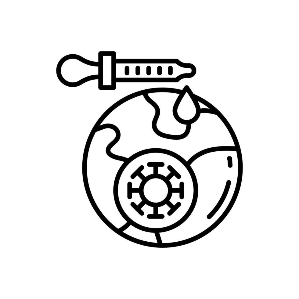 Virus Spread Outline Icon, illustration vector