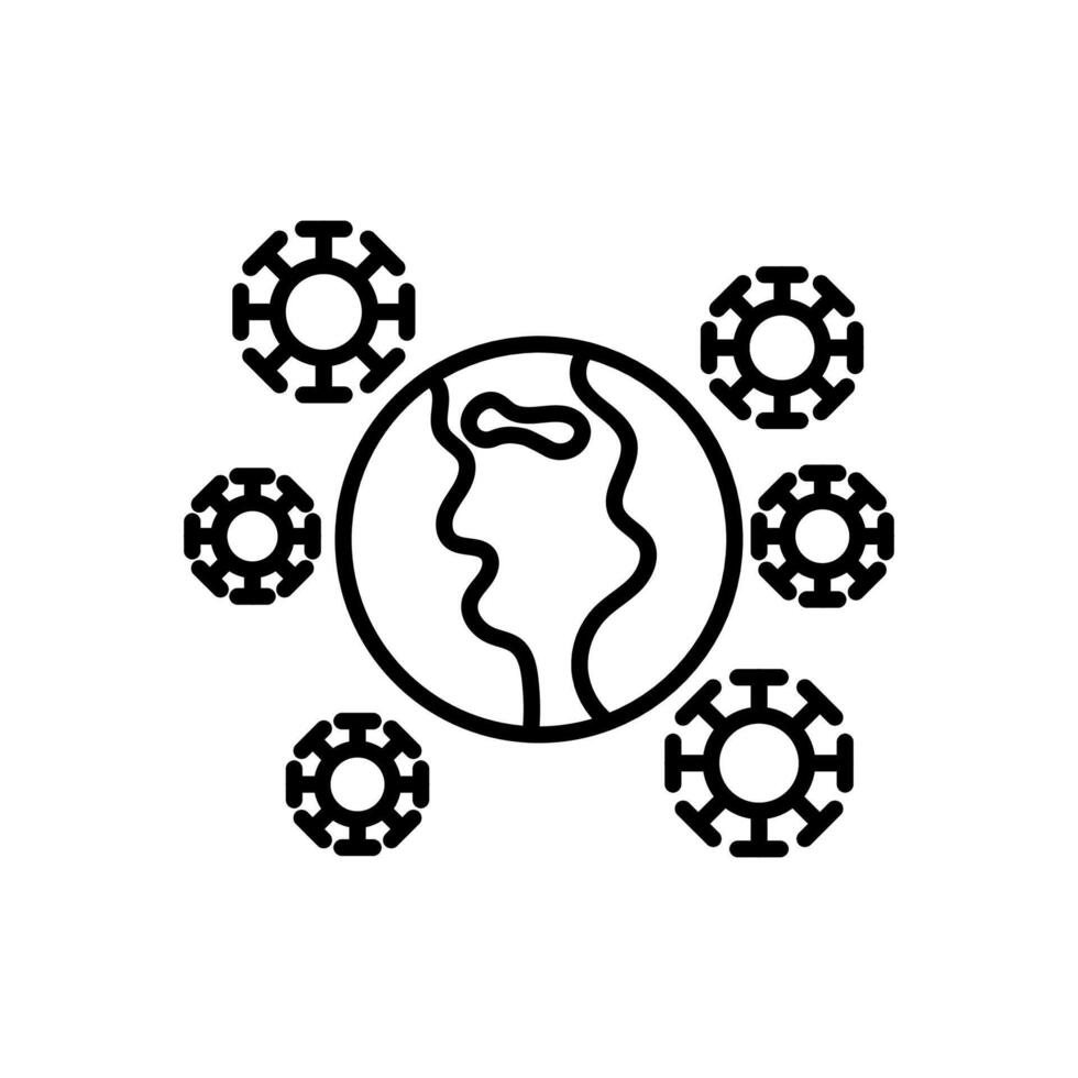 Pandemic Outline Icon, illustration vector