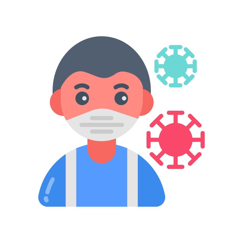 Infection Control Flat Icons, illustration vector